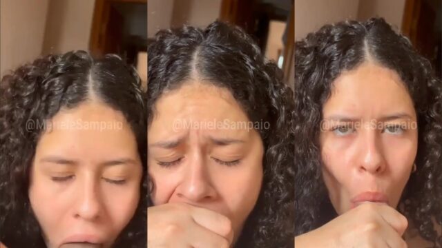 Erome Mariele Sampaio fazendo um boquete delicioso na piroca