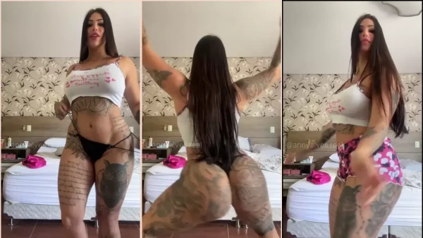 A Anny Alves despediu do shortinho e começou a rebolar só de calcinha!