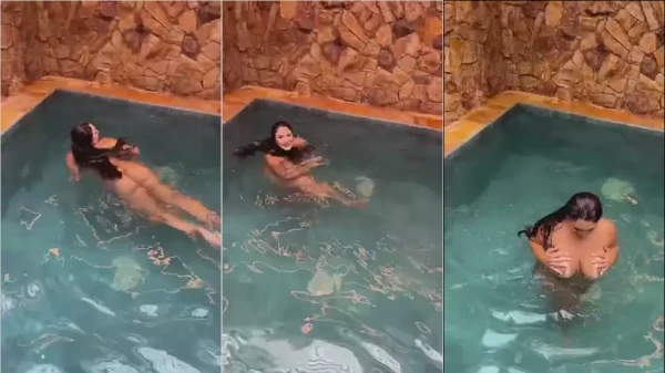 Isa Morgan foi flagrada dando um mergulho sem roupas!