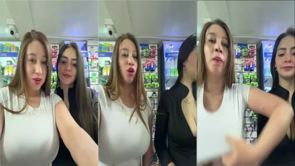 Roouse, uma delícia, se gravando no mercadinho