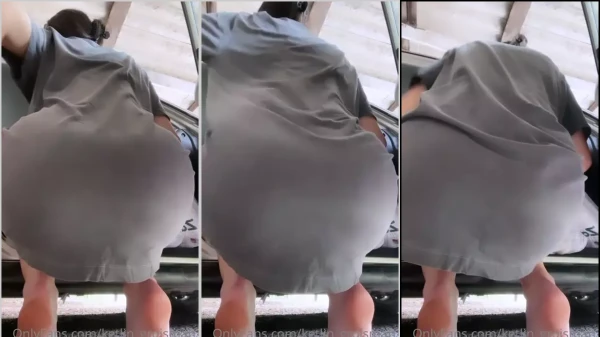 Ketlin Groisman de vestido, sem calcinha, exibindo seu corpão
