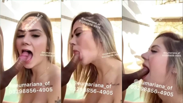 Mariana Ladeira dando uma saboreada em um membro generoso