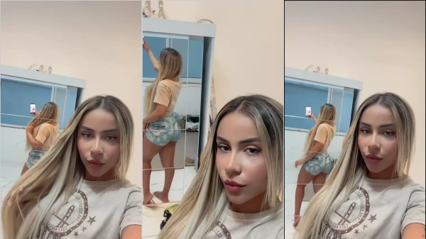 Sofia Lopes, a gata latina, tá gravando um vídeo mostrando todo o seu corpão